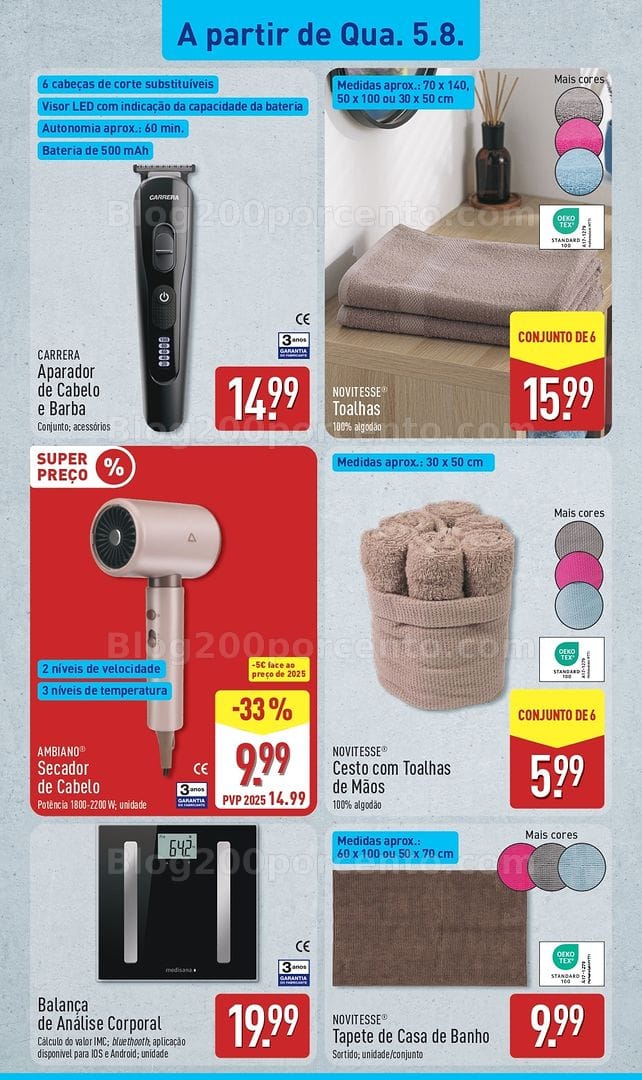Antevisão Folheto ALDI Promoções de 3 a 9 agosto